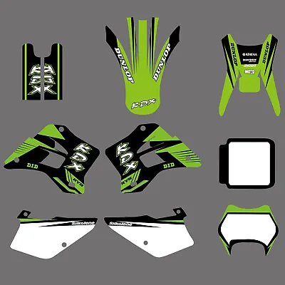 Team Graphics Backgrounds Decals For Kawasaki KDX200 KDX220 1995-2008 • $52.24