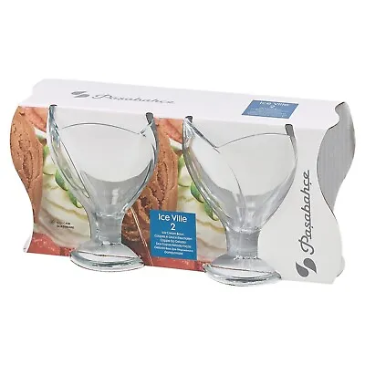 Set X 2/4/6 270ml Clear Glass Ice Cream Sundae Dessert Bowl Glasses Footed Cups • £7.99
