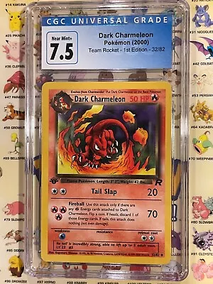 Dark Charmeleon 1st Edition ~ Team Rocket 32/82 ~ CGC 7.5 ~ Mint ~ Pokemon • $30