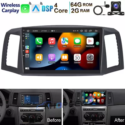 10.1  64GB Android 13 Car Stereo Radio CarPlay For Jeep Grand Cherokee 2004-2007 • $139.99