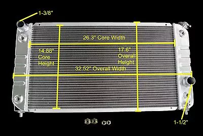 KKS 3 Rows Aluminum Radiator Fit 1986-2005 Chevy S10 V8 Chevy Conversion CC1826 • $219