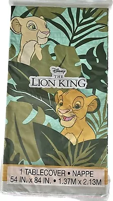 Walt Disney THE LION KING Simba Nala Party Plastic TABLECOVER 54  X 84  + Yellow • $9.99