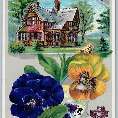 C1880s South Walden Vermont New Home Sewing Machine Trade Card FL Taylor VT C54 • $13.75