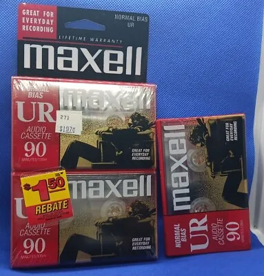 Maxell LN 90 Cassette Tape Lot 3 Vintage Sealed And New • $7.99