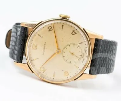 Longines 9ct Gold Vintage Watch 2682 Mechanical Movement 33mm • £549.99