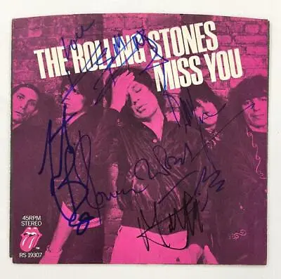 The Rolling Stones X5 Signed Autograph Miss You 45 Record Mick Jagger W/ Beckett • $34999.95