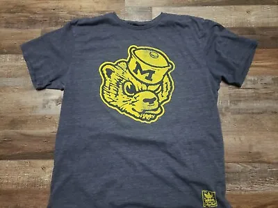 Adidas Michigan Wolverines T-shirt Retro Vintage Logo Soft Tee Rare Men's XL  • $12.99