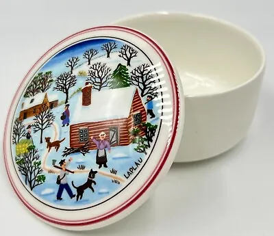 Villeroy & Boch Design Naif Christmas Small Round Trinket Box; Exclnt Cond • $12.99