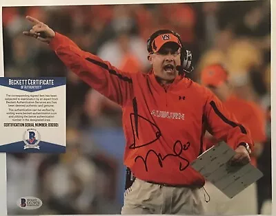 GUS MALZAHN SIGNED AUBURN TIGERS 8x10 PHOTO BECKETT BAS COA D32921 • $69.99