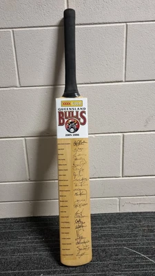 $199.99 • Buy Queensland Bulls Signed Bat 2005-2006 Sheffield Shield Champions Qld Bulls Signe