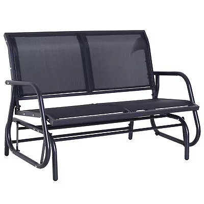 Double Outdoor Glider Chair Patio Rocking Bench For Garden Front Porch Furniture • $97.75