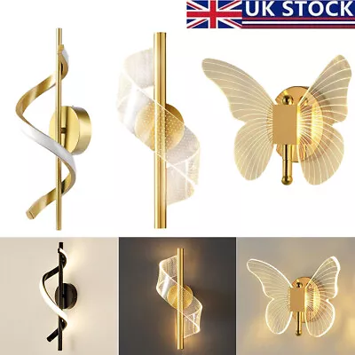 Modern LED Wall Lights Fixture Indoor Lighting Wall Sconce Bedroom Bedside Lamp • £19.97