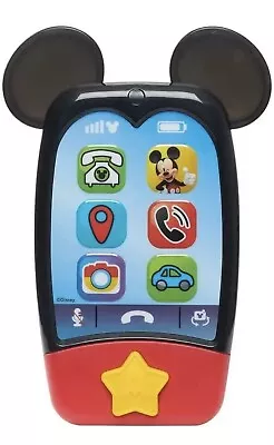 Disney Jr Mickey Mouse Electronic Smart Mobile Toy Cell Phone W/ Lights & Sounds • $14.25