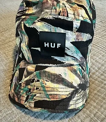 Huf Worldwide 5 Panel Hat Cap Adjustable Strapback Nylon Mens One Size Camo • $17