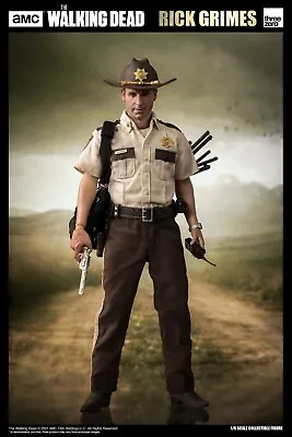 1:6 Scale ThreeZero The Walking Dead Rick Grimes (Season 1) 12  Action Figure • $199.99