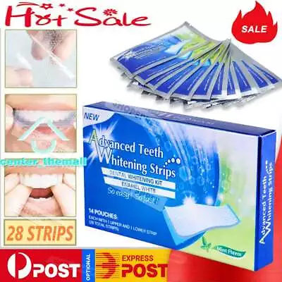 $11.19 • Buy 28PCS White Strip Teeth Whitening Strips Professional Advanced Tooth Bleaching
