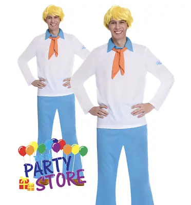 £136.95 • Buy Mens FRED Fancy Dress Costume Scooby Doo Cartoon + Wig World Book Day Adult