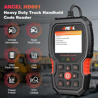 Heavy Duty Truck All System Diagnostic Tool Diesel Scanner HD OBD Code Reader • $129.99