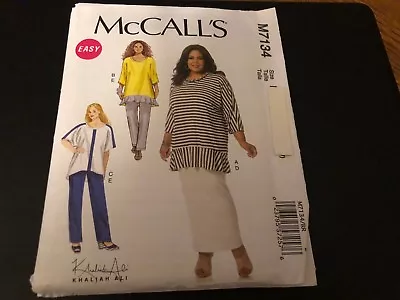 McCalls Pattern M7134 Misses/Women EZ KHALIAH ALI Tunics Skirt & Pants  • $2.25