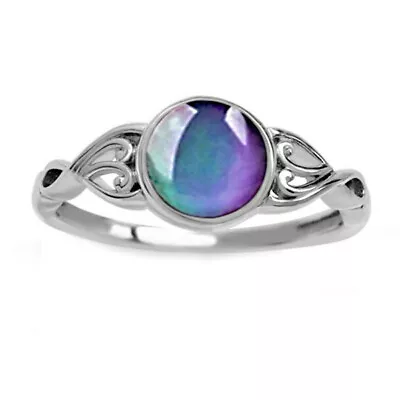 Womens Mood Ring Vintage Color Change Emotion Feeling Oval Stone Ring Jewellery • $1.54