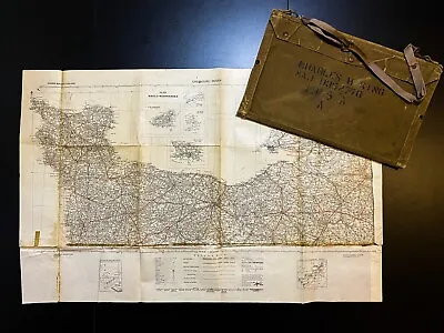 WWII Major Charles H. King D-Day Carried Infantry Invasion Cherbourg Map Relic • $4050