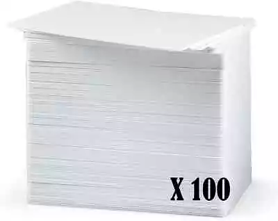 £15 • Buy 100 X White Blank Plastic Cards, CR80 , PVC 760 Microns, For ID Card Printers
