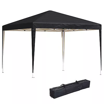 Outsunny 3 X 3m Garden Pop Up Gazebo Marquee Party Tent Wedding Canopy Black • £59.99