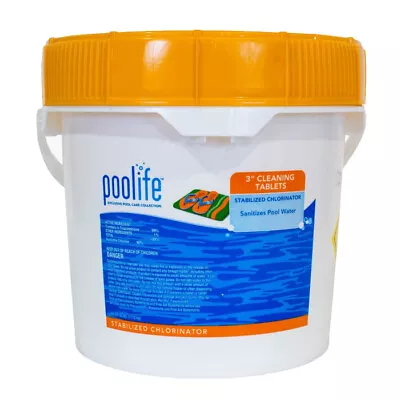 Poolife 3 Inch Cleaning Tablets 25 Lbs Pool Chlorine • $149.99