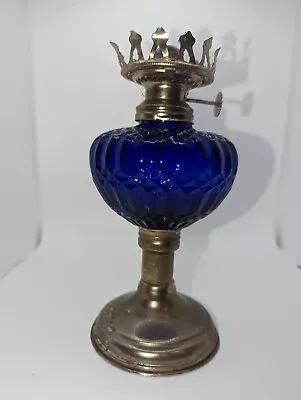 Mini Cobalt Blue Oil Lamp No Shade • $24.90