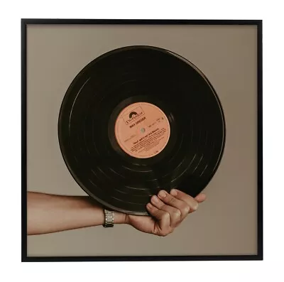 Black 2.5x12.5 Aluminum Vinyl Record Album Cover Frame Display Gift For Musicans • $24.96