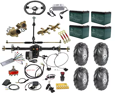 30'' 34'' 40'' ATV Go Kart Rear Differential Axle Kit 1000W 48V Electric Motor • $165.39