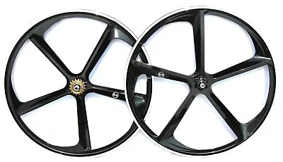 R4 BMX  24   5 Spoke Mag Complete Wheelset W/ Freewheel Cog Black Or White • $169.99
