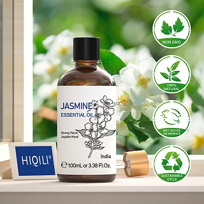 Jasmine Essential Oil 100% Pure Natural Diffuser Aromatherapy Therapeutic Skin • £17.91