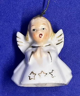 Vintage Porcelain Angel Bell Christmas Ornament - Japan - 1950s • $8.99