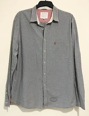 Tom Joule Joules Clothing White & Black Check Long Sleeved Shirt In Size XL • $24.90
