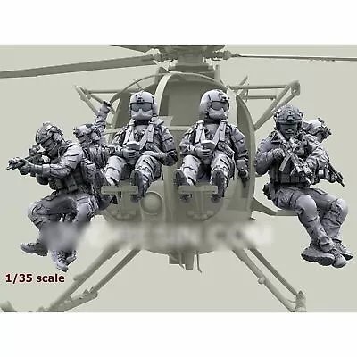 1/35 Resin US Helicopter Crew NO PLANE NO GUIDE 6 Figures Unassembled Unpainted • $36.04