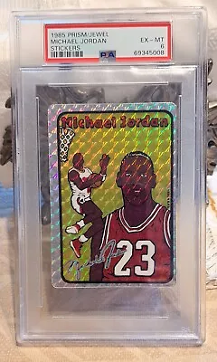 1985 Jewel Prism (Small Box Variaty) Michael Jordan Sticker PSA 6 • $13250