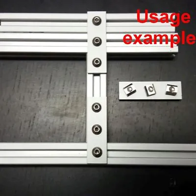 Aluminum T-slot 2020 Profile 3-hole Flat 60x18x4mm Plate +T-nuts +Screws 8-sets • $39.20