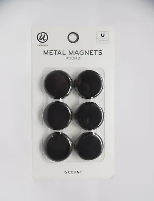 I Btands Metal Magnets Round 6 Count Black • $8