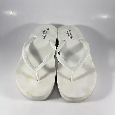 American Eagle Vintage 90s Platform Chunky Flip Flops Thong Sandals SZ 7.5 FLAW • $19.99