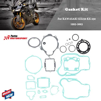 For KAWASAKI KX250 KX 250 1993-2003 Top And Bottom End Gasket Kit • $16.25