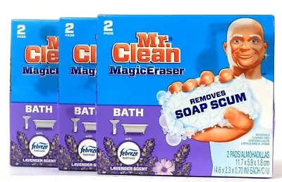 3 Boxes Mr Clean Magic Eraser Bath Febreze Fresh Lavender Scent 2 Count • $26.99