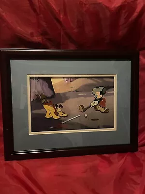 Walt Disney Mickey Mouse & Pluto  Canine Caddy  Ltd Ed 60th Ann. Framed Pin Set • $20