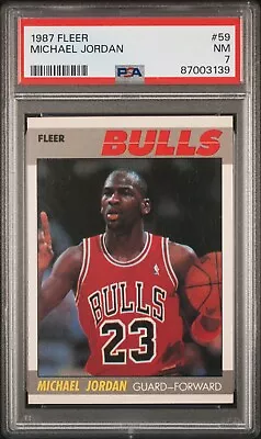 1987 Fleer Michael Jordan PSA 7 • $197.50