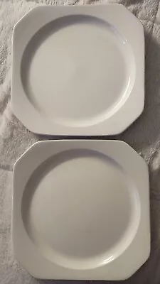 IKEA Plates Square Dinner White Square 7 ×7  Made In Great Britain Set Of 2  • $9.99