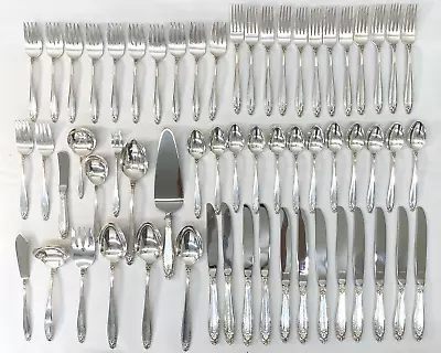$1599.99 • Buy International Silver Sterling 12 Place Settings + Serving Spoons Forks Ladle 60