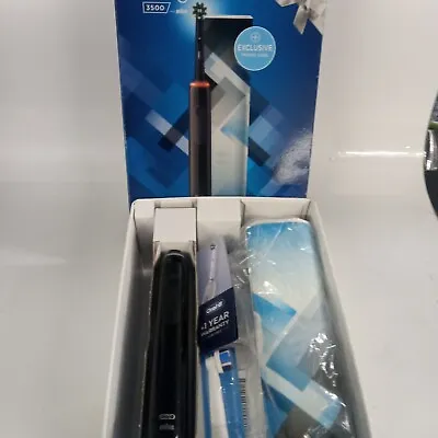 Oral-B Pro 3 3500 Electric Toothbrush With Exclusive Design Travel Case - Black • £29.99