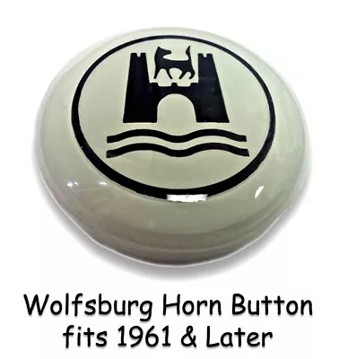 Vw Type 1 3 Bug Ghia Notchback Squareback Fastback Wolfsburg Horn Button • $28