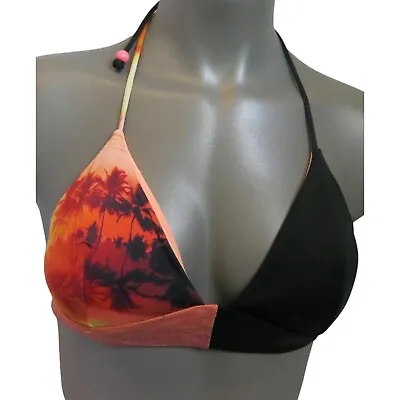 Victoria's Secret Tropical Palm Warm Scenic The Babe Triangle Swim Top XS • $23.95