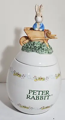 Beatrix Potter Peter Rabbit Cookie Candy Jar Canister 2003 Teleflora Easter • $19